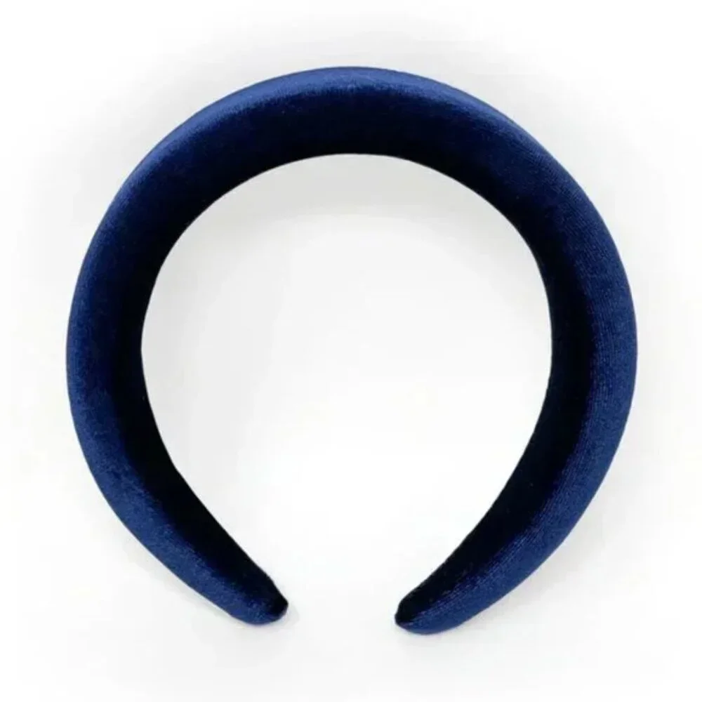 NWOT Magda Padded Navy Blue Velvet Headband